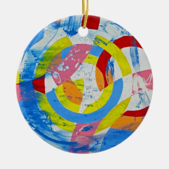 Composition #2 by Michael Moffa Ceramic Ornament (Front)