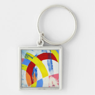 Composition #2A by Michael Moffa Keychain