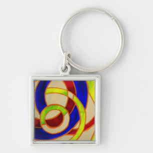 Composition #31 by Michael Moffa Keychain