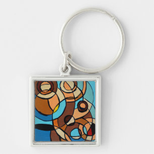 Composition #32 by Michael Moffa Keychain