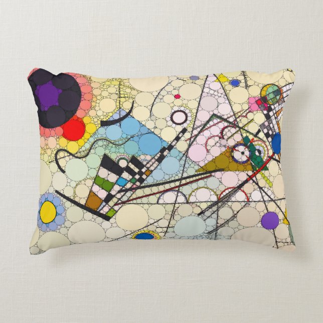 Composition 8 by After Wassily Kandinsky Accent Pillow (Front)