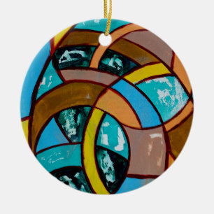 Composition #8 by Michael Moffa Ceramic Ornament