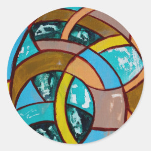 Composition #8 by Michael Moffa Classic Round Sticker