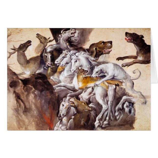 COMPOSITION AVEC DES ANIMAUX, CHEVAUX D'ÉLEVAGE, C (Devant horizontal)