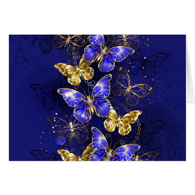 Composition avec papillons Sapphire (Devant Horizontal)