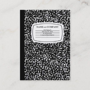 composition book business card