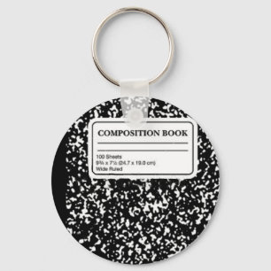 Composition Book Keychain