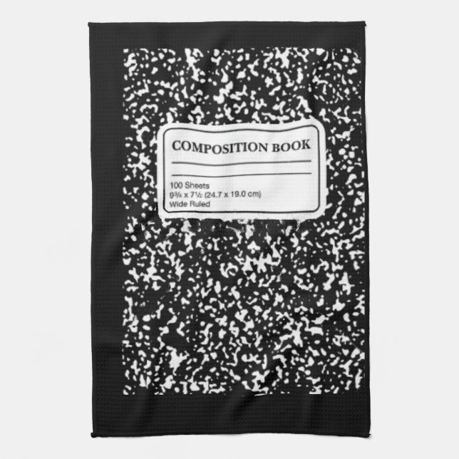 Composition Book Kitchen Towel (Vertical)