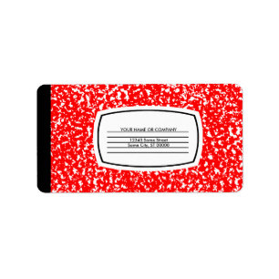 composition book label