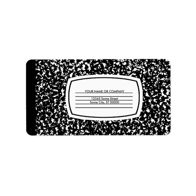 composition book label (Front)