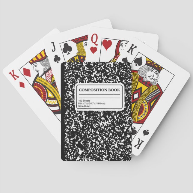 Composition Book Playing Cards (Back)