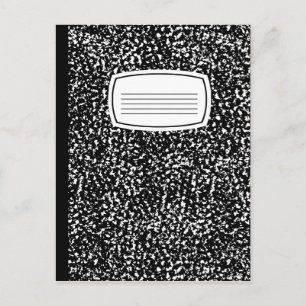 composition book postcard