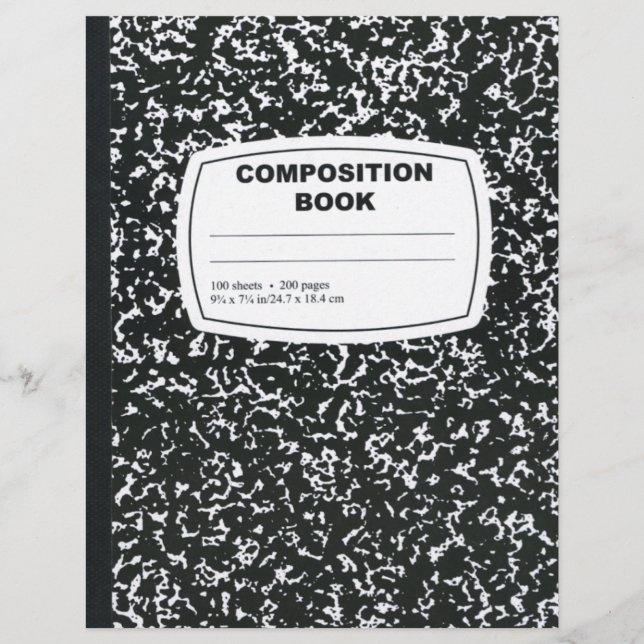 Composition Book Student Teacher (Front)