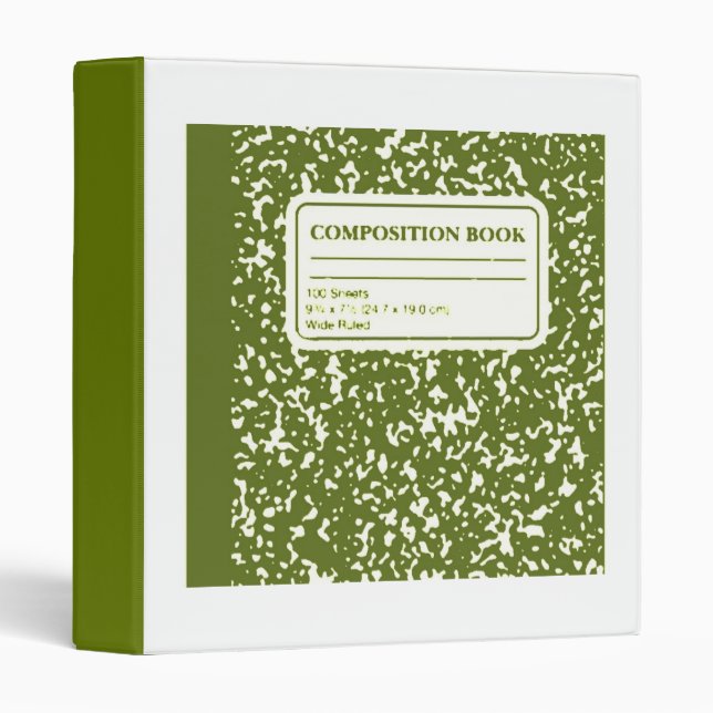 Composition Book/Student-Teacher Binder (Front/Spine)