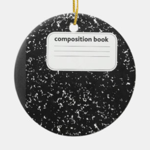 Composition Book Student Teacher Ceramic Ornament