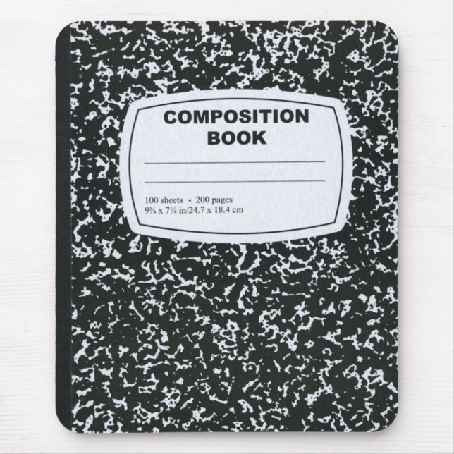 Composition Book Student Teacher Mouse Pad (Front)
