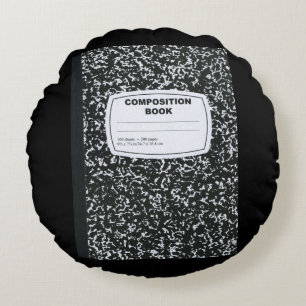 Composition Book Student Teacher Round Pillow