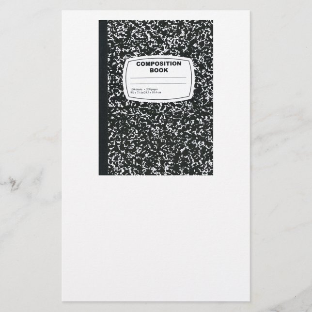Composition Book Student Teacher Stationery (Front)