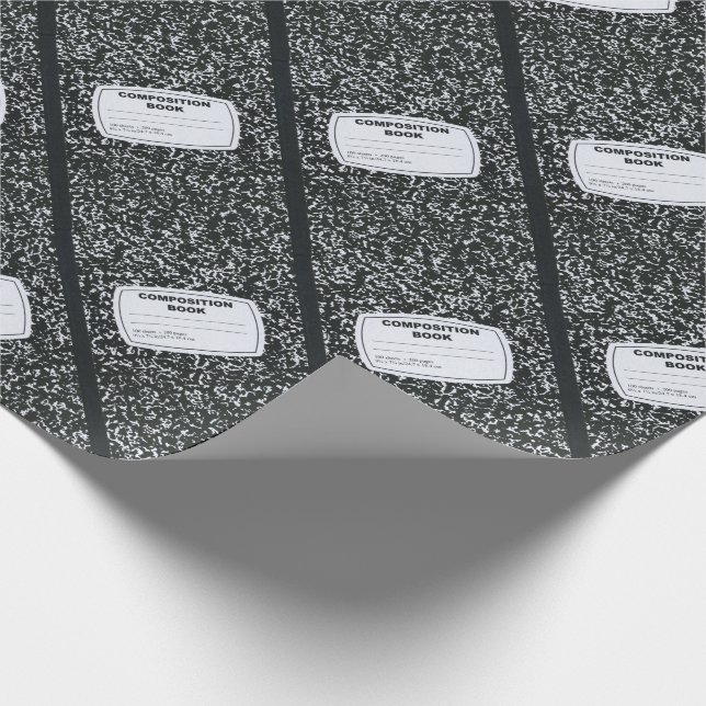 Composition Book Student Teacher Wrapping Paper (Corner)