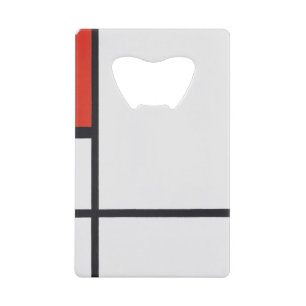 Composition by piet mondrian credit card bottle opener
