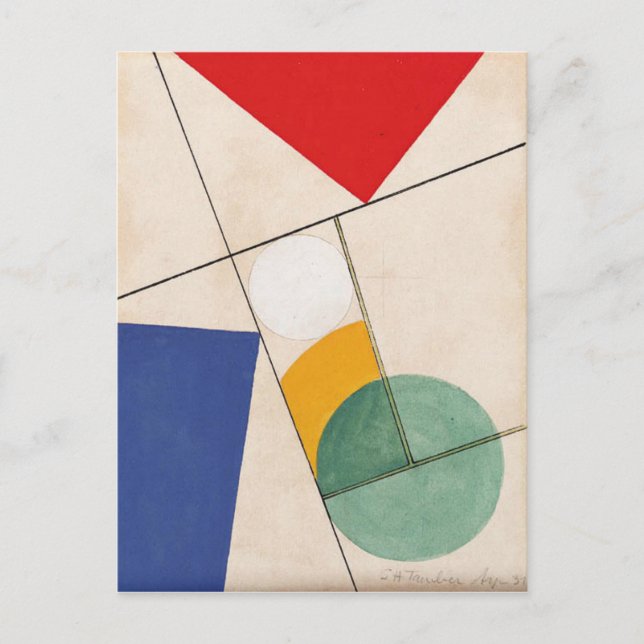 Composition by Sophie Taeuber-Arp Postcard (Front)
