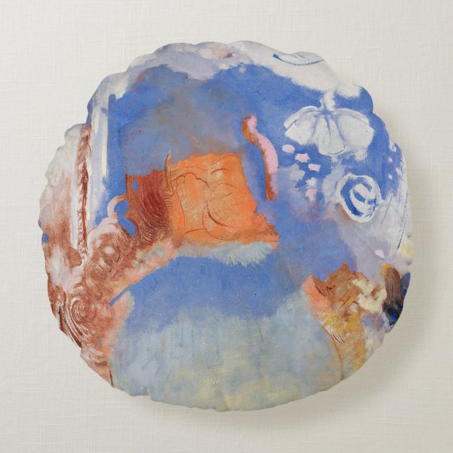 Composition, c.1900 (oil on canvas) round pillow (Front)