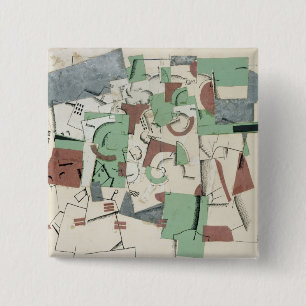 Composition, c.1920 2 inch square button