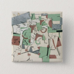 Composition, c.1920 2 inch square button