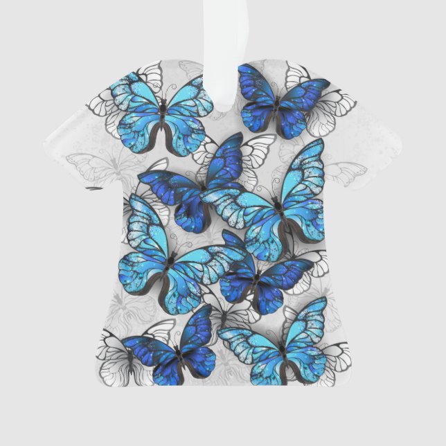 Composition des papillons blancs et bleus (devant)