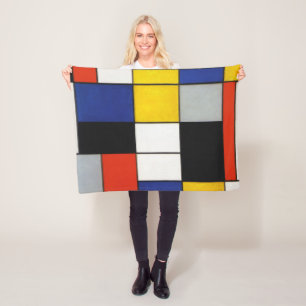 Composition, Mondrian Fleece Blanket