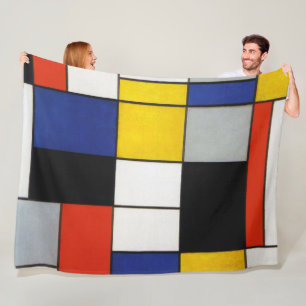 Composition, Mondrian Fleece Blanket