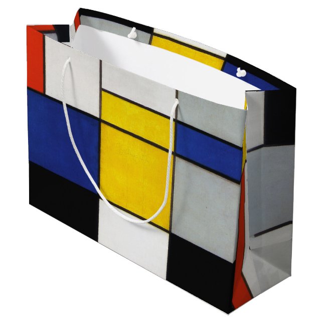 Composition, Mondrian Large Gift Bag (Back Angled)