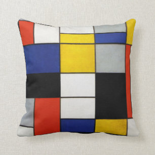 Composition, Mondrian Throw Pillow
