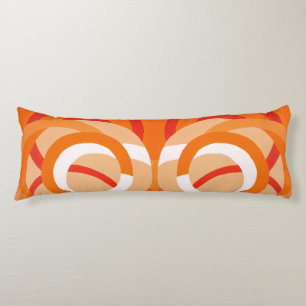 Composition No. 43 - Orange Monochrome Body Pillow