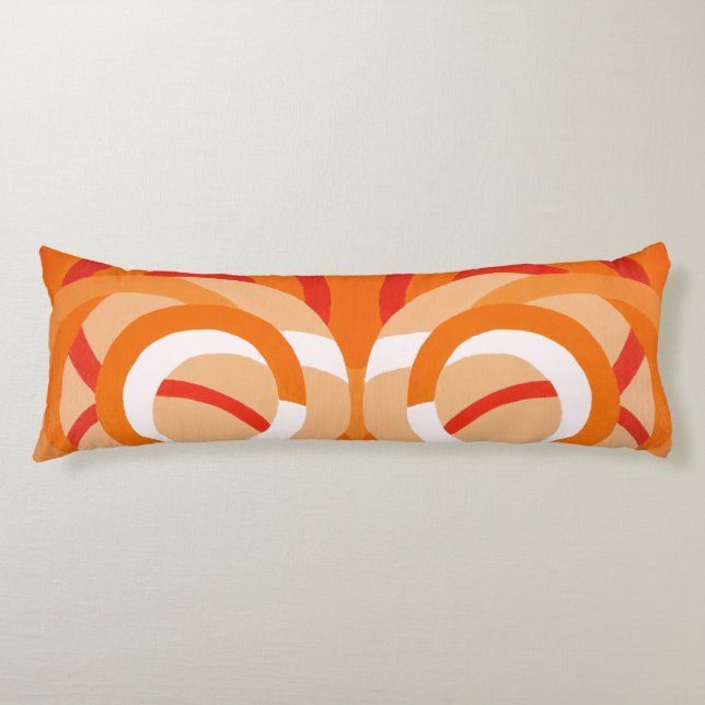 Composition No. 43 - Orange Monochrome Body Pillow (Front)