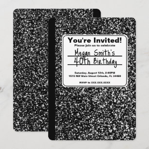 Composition Notebook Birthday Invitation