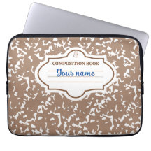 Composition notebook brown beige bunny