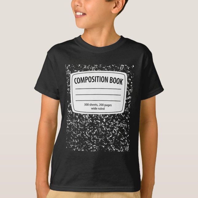 Composition Notebook Costume - Matching Group Hall T-Shirt (Front)