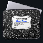 Composition Notebook Customizable Laptop Sleeve<br><div class="desc">Traditional black and white composition notebook just like the ones you had back in school.</div>