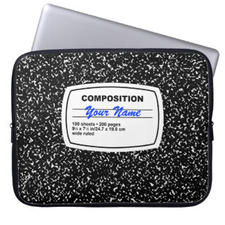 Composition Notebook Customizable Laptop Sleeve