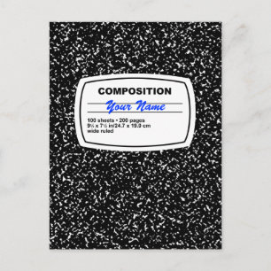 Composition Notebook Customizable Postcard