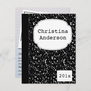 Composition Notebook Graduation Invitation