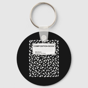 Composition Notebook Halloween Costume Men Women Keychain