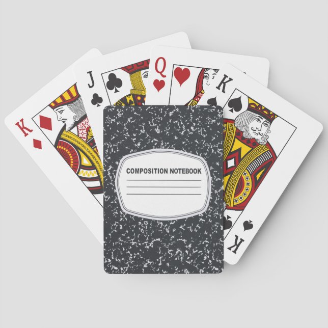Composition Notebook Playing Cards (Back)