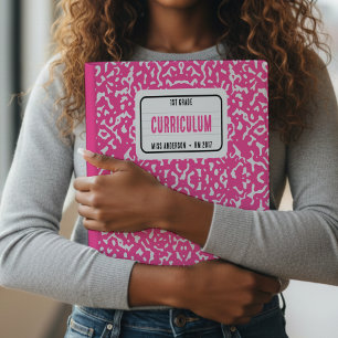 Composition Notebook Student School Teacher Pink Binder