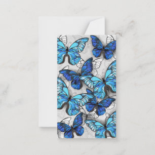 Composition of White and Blue Butterflies Advice Card