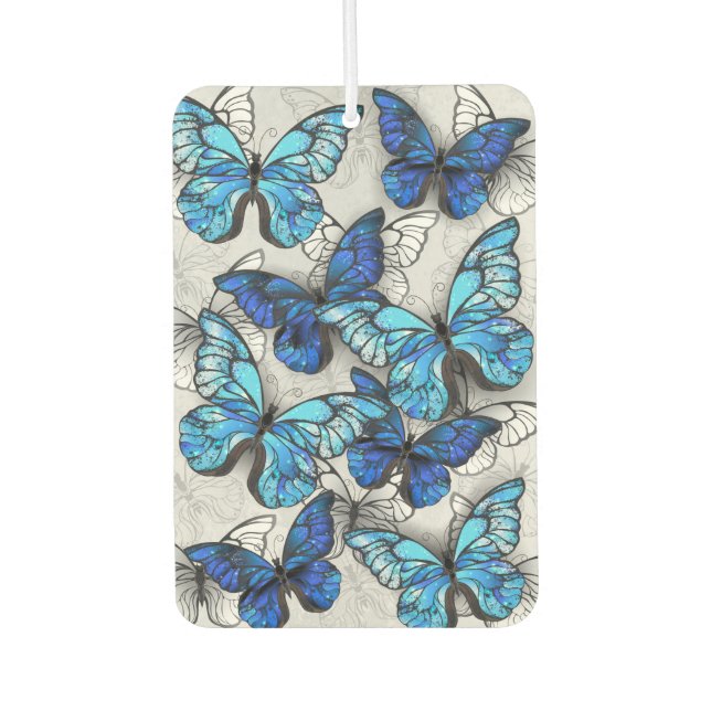 Composition of White and Blue Butterflies Air Freshener (Front)