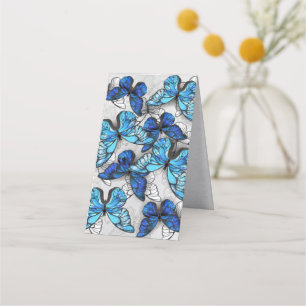 Composition of White and Blue Butterflies Appointment Card