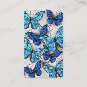Composition of White and Blue Butterflies Appointment Card