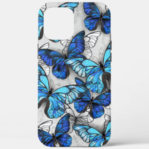 Composition of White and Blue Butterflies iPhone 12 Pro Max Case